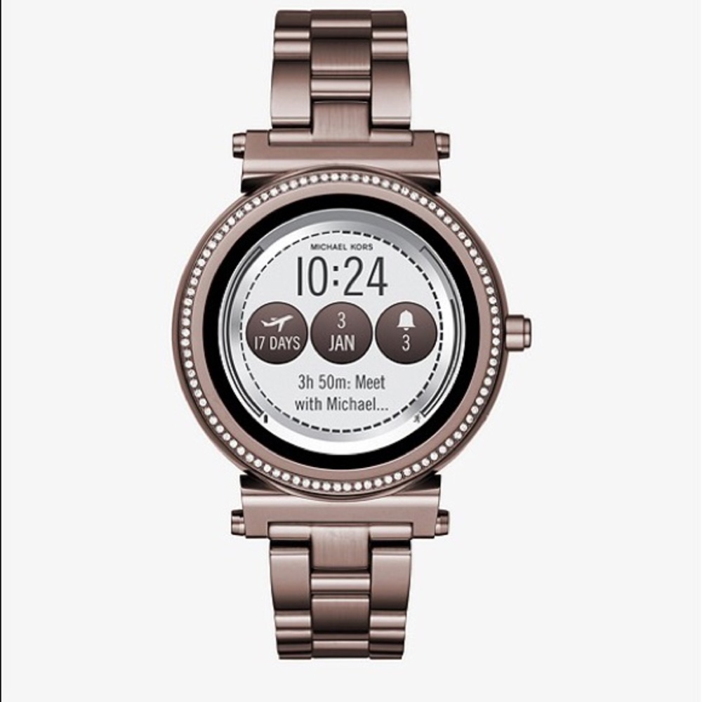 Sofie Pavé Sable-Tone Smartwatch